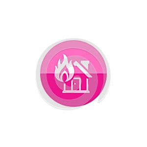 Circle icon - House fire
