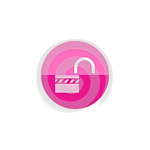 Circle icon - Padlock unlocked