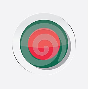 Circle icon vector illustration of Bangladesh country flag