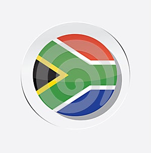 Circle icon vector illustration of the flag of the country of south africa