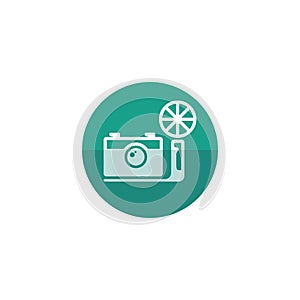 Circle icon - Vintage camera