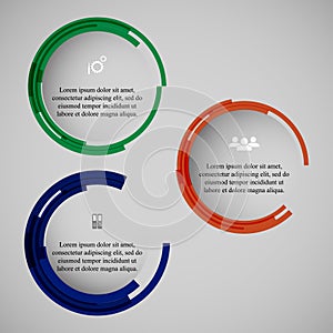 Circle illustration. Can be used for web design, infographics.