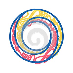 circle impossible geometric shape icon doodle illustration