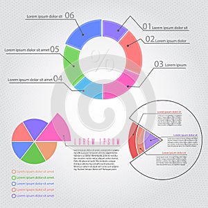 Circle infografic pie piece template