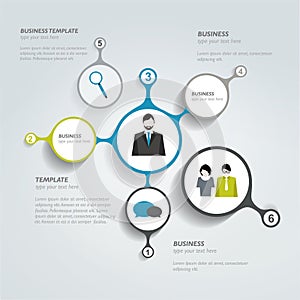 Circle infographic chart.