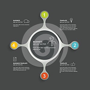 Circle infographic chart.