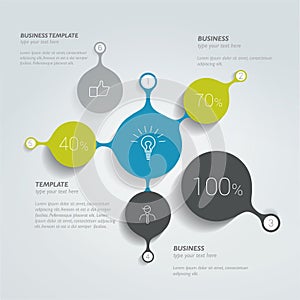 Circle infographic chart.