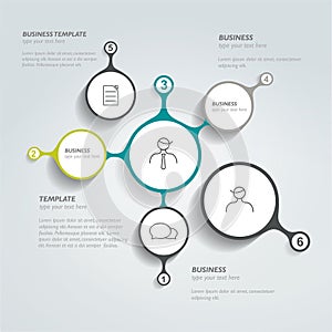Circle infographic chart.