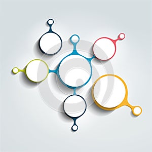 Circle infographic chart.