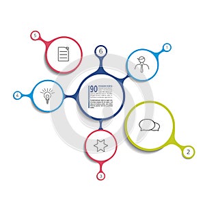 Circle infographic chart.