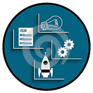 Circle infographic concept with topic of idea