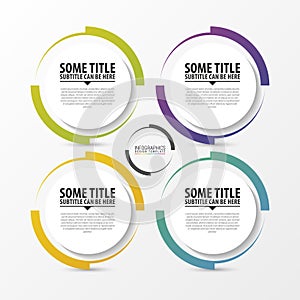 Circle infographic. Template for diagram. Vector