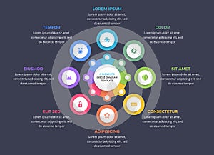 Circle Infographic Template - Eight Elements