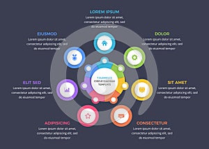 Circle Infographic Template - Seven Elements