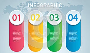 Circle infographic. Vector template with 4 options. Can be used for web, diagram, graph, presentation, chart, report, step by step