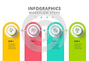 Circle infographics elements design. Abstract business workflow photo