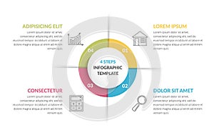 Circle Infographics - Four Elements