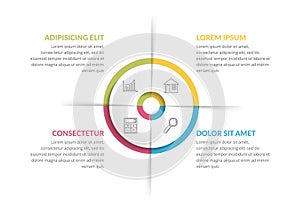 Circle Infographics - Four Elements