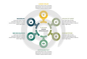 Circle Infographics - Six Elements