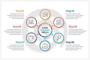 Circle Infographics with Six Elements