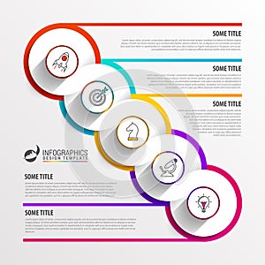 Circle infographics. Template for diagram. Vector illustration