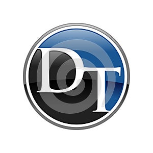 Circle Initial DT Firm Symbol Logo Design