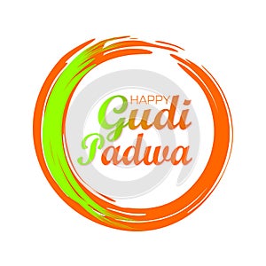 Circle with inscription inside - Happy Gudi
