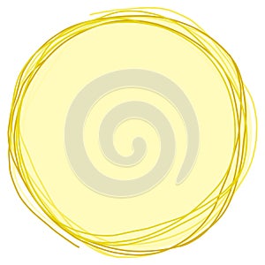 Circle Line Outline Drawing Frame Background Vector