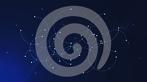 Circle lines and points connected for network connection, social networking and global communication technology