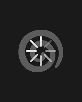 Circle loading process icon symbol