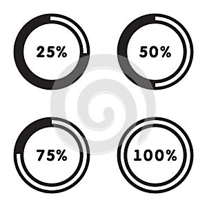 Circle Loading , Progress indicator Icon Illustration design set