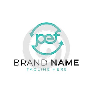 circle logo with letter PEF