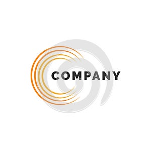 Circle logo template. Circular icon design.