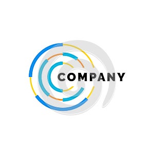 Circle logo template. Circular icon design.