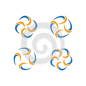 Circle logo template. Circular icon design.