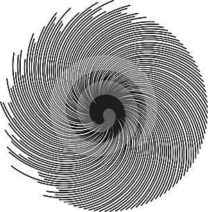 circle with long rays vortex only half irregular rays