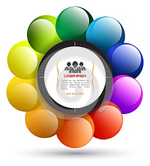 Circle loop with icon