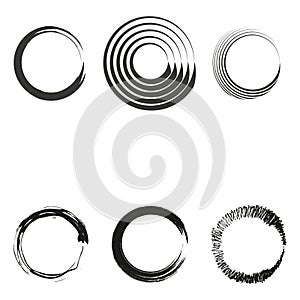 Circle loop icon. Continuous flow symbol. Vector cycle graphic. Black smooth design.
