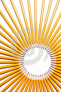 Circle made of pencils