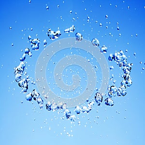 Circle made of water drops