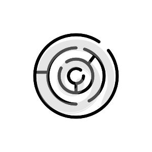 Circle, Circle Maze, Labyrinth, Maze  Flat Color Icon. Vector icon banner Template