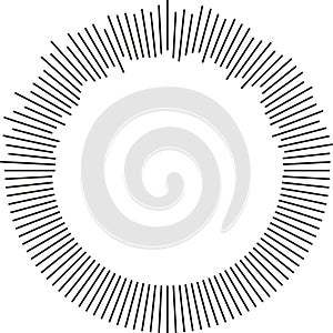 circle with medium rays only half irregular rays