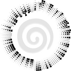 circle with medium rays only half irregular rays