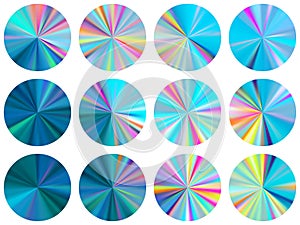 Circle metallic gradient ui button elements