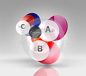 Circle modern business infographics design template