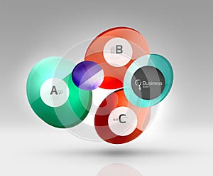 Circle modern business infographics design template