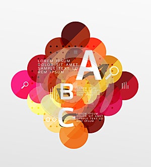 Circle modern geometry infographic background