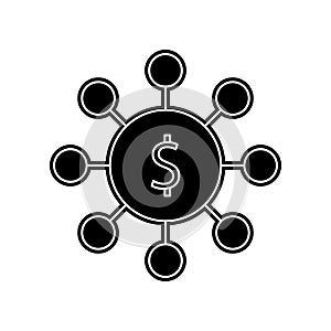 circle of money icon. Element of Banking for mobile concept and web apps icon. Glyph, flat icon for website design and development