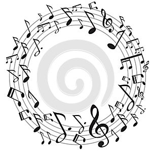 Circle music notes