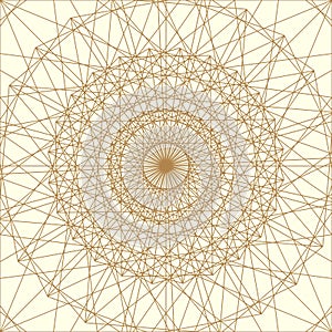 Circle ornament in brown color vector